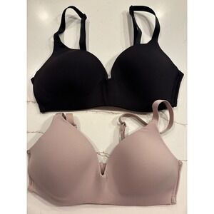 Calvin Klein Womens 2-Pack Microfiber Stretch Lightly Lined Wirefree Bra Small